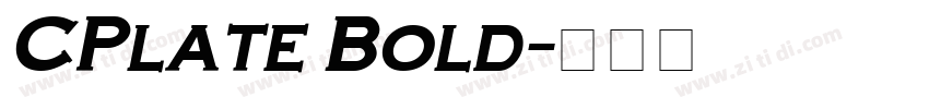 CPlate Bold字体转换